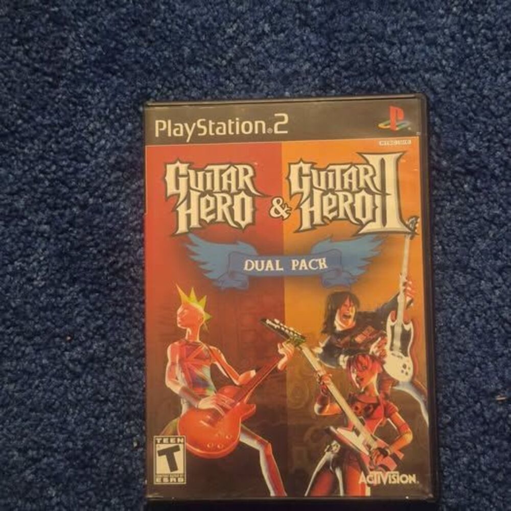 Playstation 2 Dual Pack, Guitar Hero and Guitar Hero ll